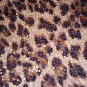 Stretchy leopard print fabric